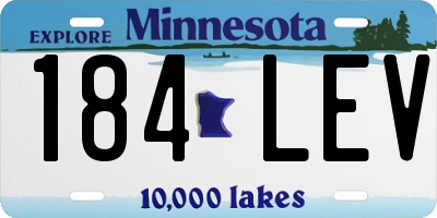 MN license plate 184LEV