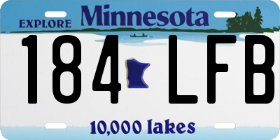 MN license plate 184LFB