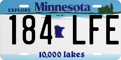 MN license plate 184LFE
