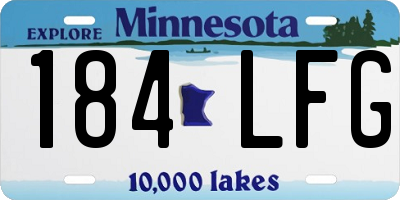 MN license plate 184LFG