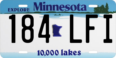 MN license plate 184LFI