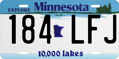 MN license plate 184LFJ