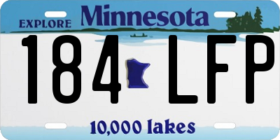 MN license plate 184LFP