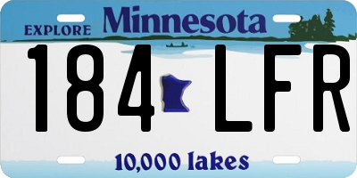 MN license plate 184LFR