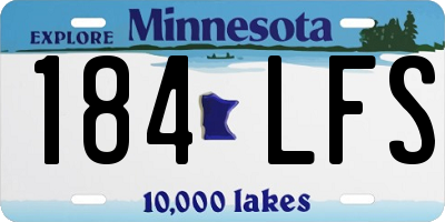 MN license plate 184LFS
