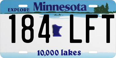 MN license plate 184LFT