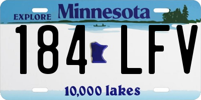 MN license plate 184LFV