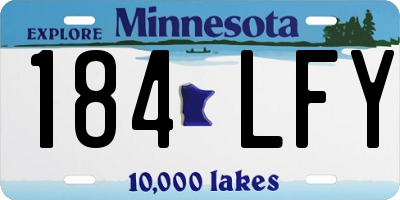 MN license plate 184LFY