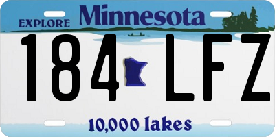 MN license plate 184LFZ