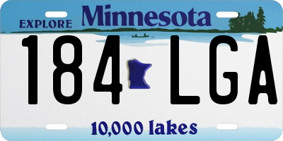 MN license plate 184LGA