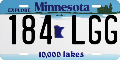 MN license plate 184LGG