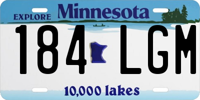 MN license plate 184LGM
