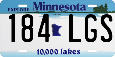 MN license plate 184LGS
