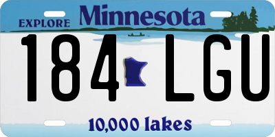 MN license plate 184LGU