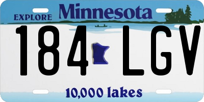 MN license plate 184LGV