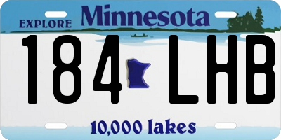 MN license plate 184LHB