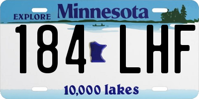 MN license plate 184LHF