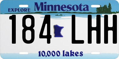 MN license plate 184LHH