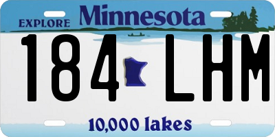 MN license plate 184LHM