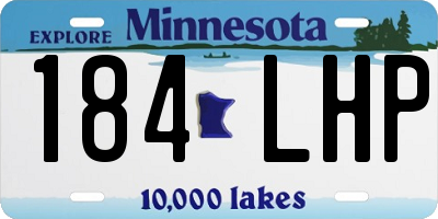 MN license plate 184LHP