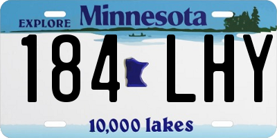 MN license plate 184LHY