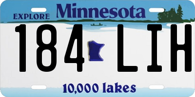 MN license plate 184LIH