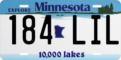 MN license plate 184LIL