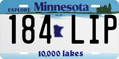 MN license plate 184LIP