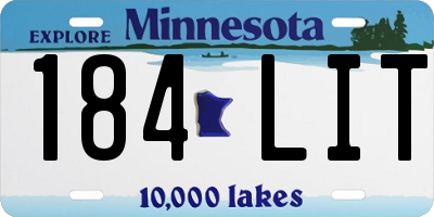 MN license plate 184LIT