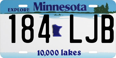 MN license plate 184LJB