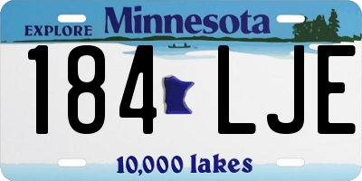 MN license plate 184LJE