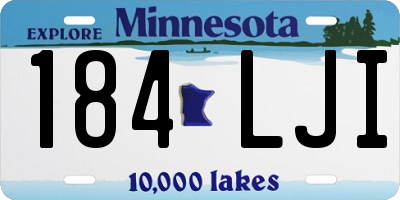 MN license plate 184LJI