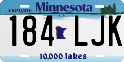 MN license plate 184LJK