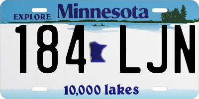 MN license plate 184LJN