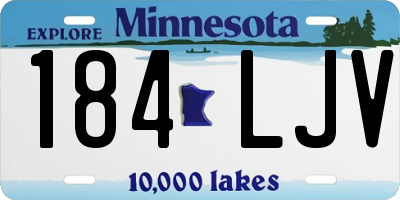 MN license plate 184LJV