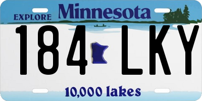 MN license plate 184LKY