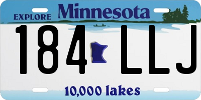 MN license plate 184LLJ