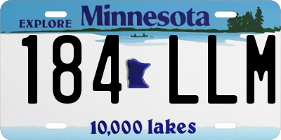 MN license plate 184LLM