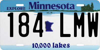 MN license plate 184LMW