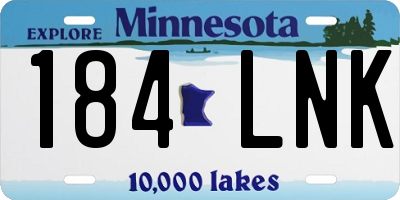 MN license plate 184LNK