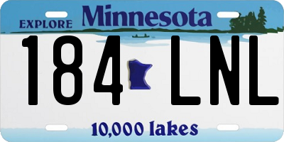 MN license plate 184LNL