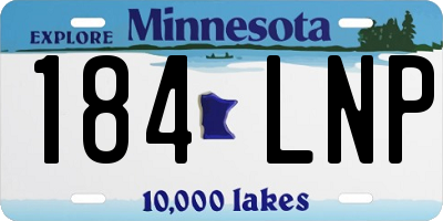 MN license plate 184LNP