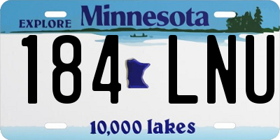 MN license plate 184LNU