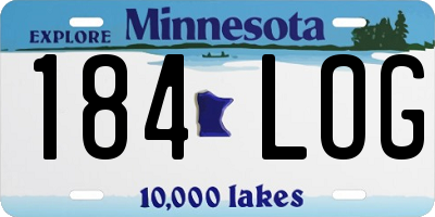 MN license plate 184LOG