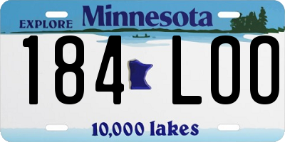 MN license plate 184LOO