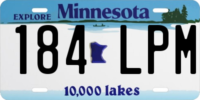 MN license plate 184LPM