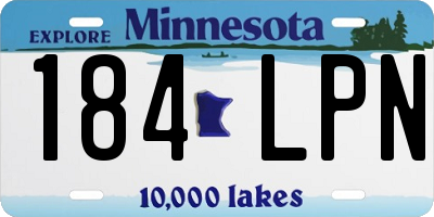MN license plate 184LPN
