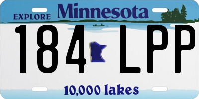 MN license plate 184LPP