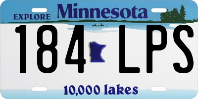 MN license plate 184LPS