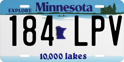 MN license plate 184LPV